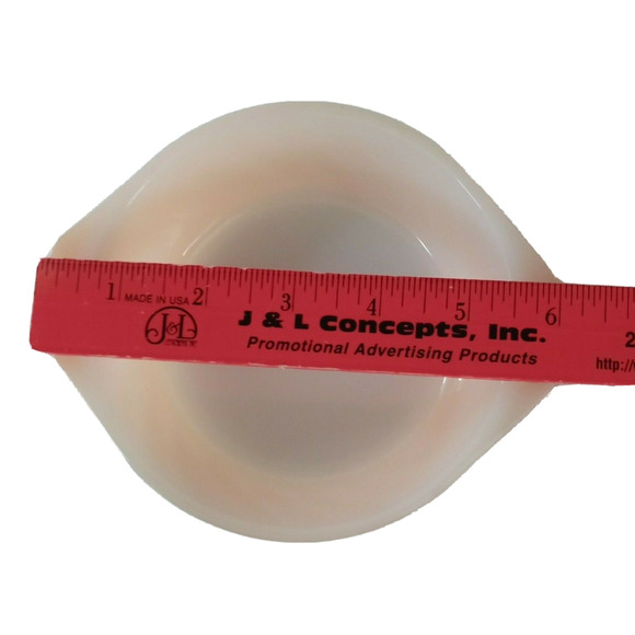 Vintage Anchor Hocking Fire King Mini Casserole Dish Milk Glass Peach Lustre - Picture 5 of 10